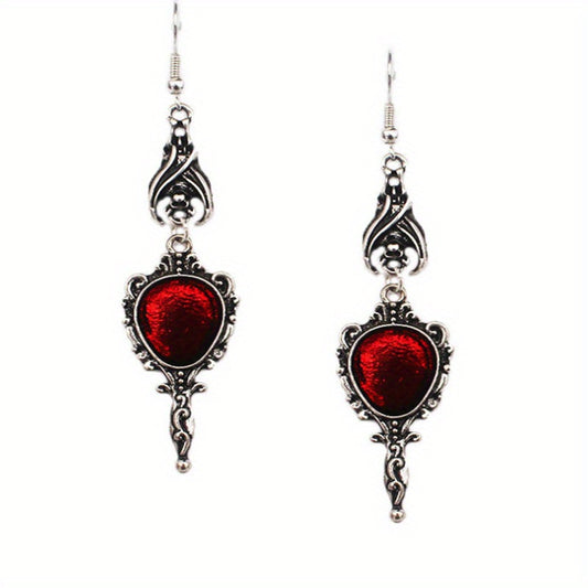 1pair Gothic Vampire Bat Earrings - Perfect for Halloween and Costume Parties