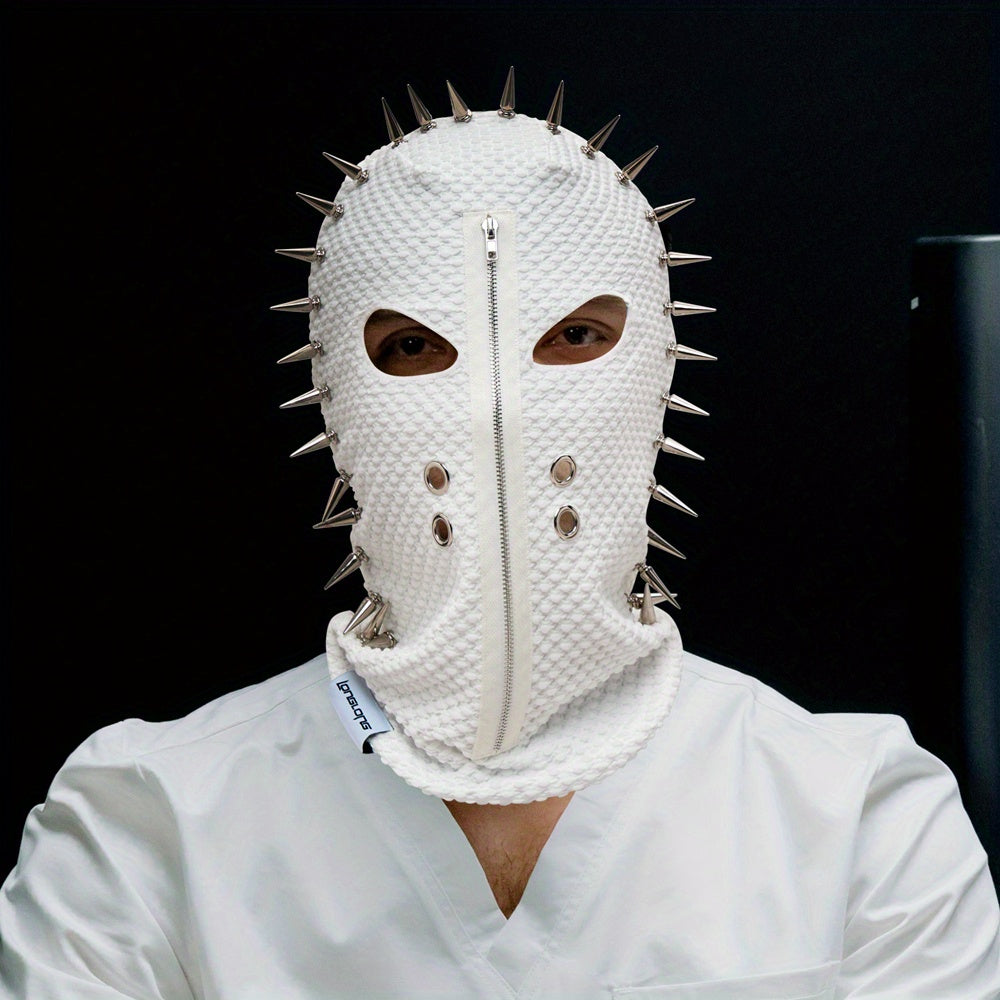 LONGLONG 1pc LONGLONG Rivet Balaclava Face Mask, Shiesty Hood Fancy Full Face Mask for Men Women for Cosplay Party