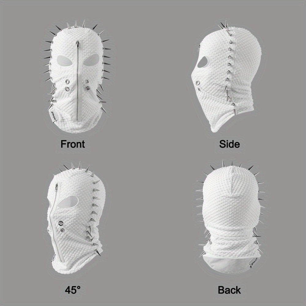 LONGLONG 1pc LONGLONG Rivet Balaclava Face Mask, Shiesty Hood Fancy Full Face Mask for Men Women for Cosplay Party