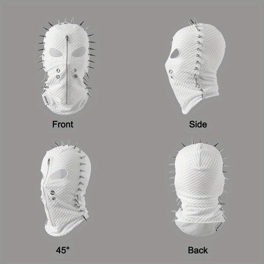 LONGLONG 1pc LONGLONG Rivet Balaclava Face Mask, Shiesty Hood Fancy Full Face Mask for Men Women for Cosplay Party