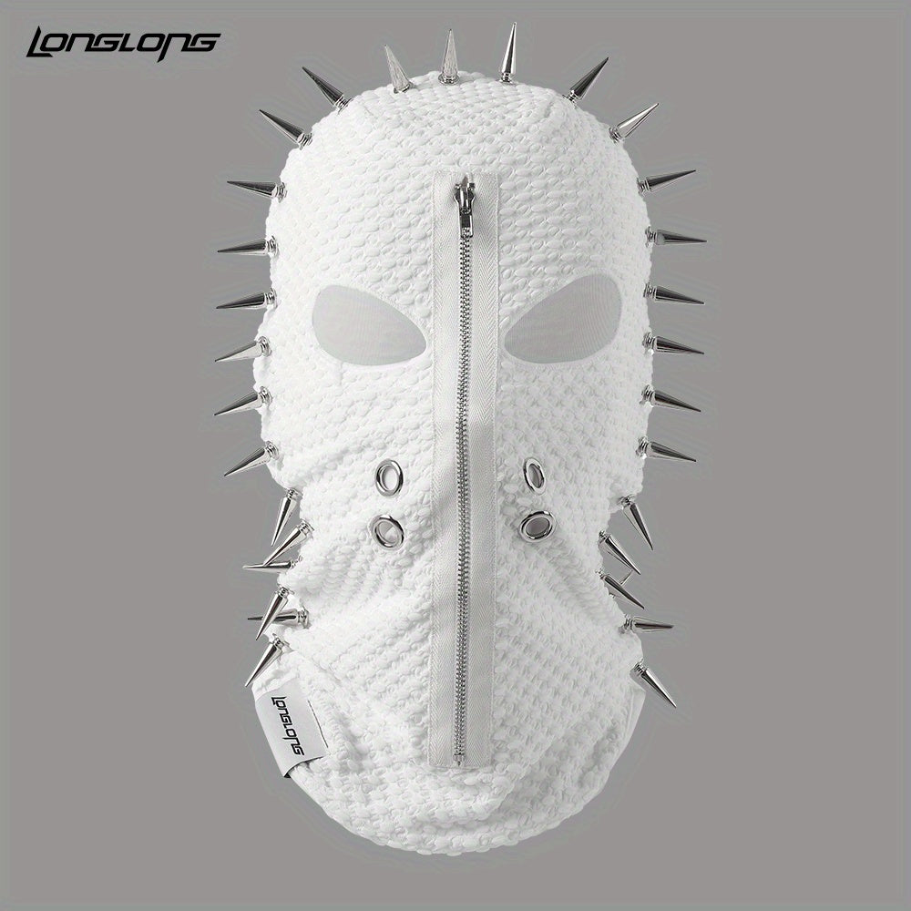 LONGLONG 1pc LONGLONG Rivet Balaclava Face Mask, Shiesty Hood Fancy Full Face Mask for Men Women for Cosplay Party