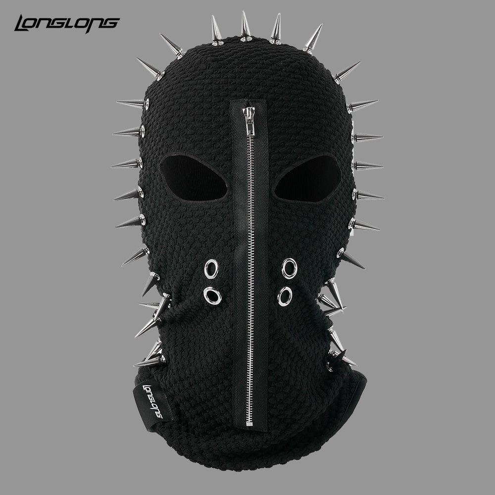 LONGLONG 1pc LONGLONG Rivet Balaclava Face Mask, Shiesty Hood Fancy Full Face Mask for Men Women for Cosplay Party