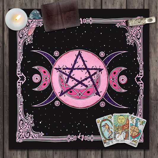 Starry Twelve Constellations Tarot Altar Cloth - Polyester, No Power Needed, Holiday Theme, Perfect For Divination & Oracle Cards