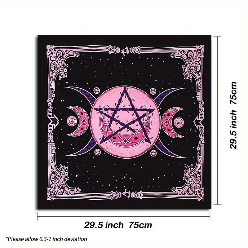 Starry Twelve Constellations Tarot Altar Cloth - Polyester, No Power Needed, Holiday Theme, Perfect For Divination & Oracle Cards