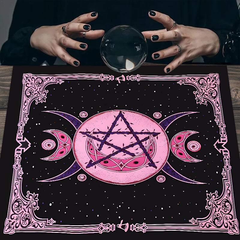 Starry Twelve Constellations Tarot Altar Cloth - Polyester, No Power Needed, Holiday Theme, Perfect For Divination & Oracle Cards