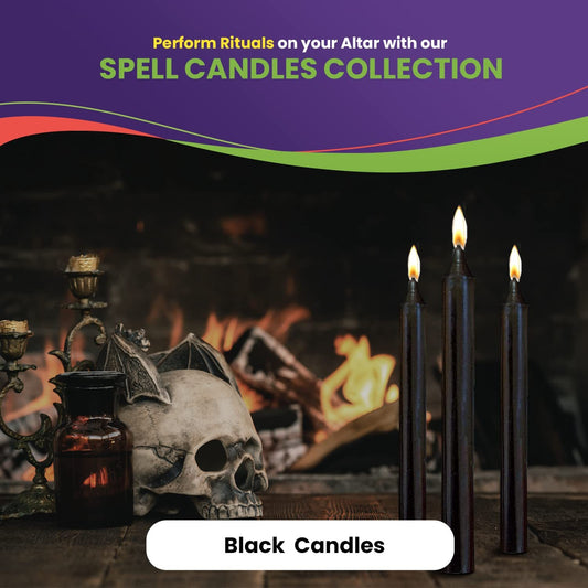 Premium Black Spell Chime Candles - 10/20pcs, Unscented Mini Taper For Rituals, Meditation & Home Decor, Smokeless Paraffin Wax, Perfect For Altar, Prayer & Birthdays