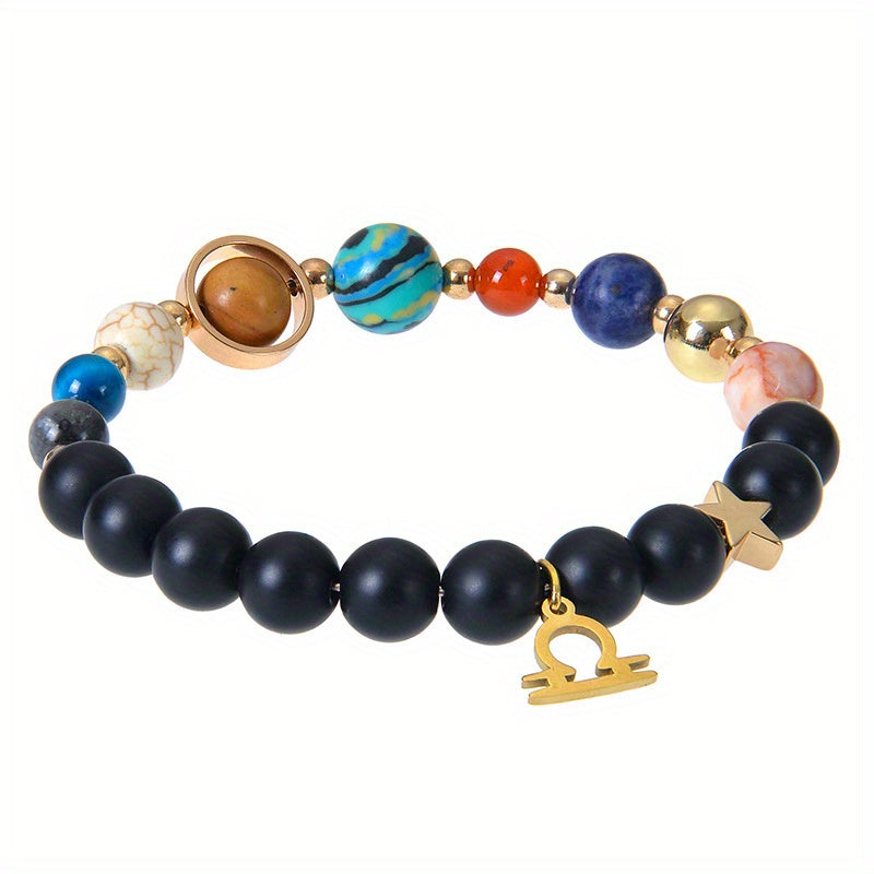 Handcrafted Zodiac Bracelet - Natural Tiger Eye Stone Beads, Unique Pattern & Color Variations, Perfect Gift for Women and Men
