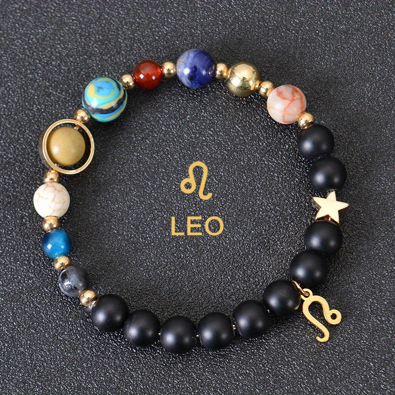 Handcrafted Zodiac Bracelet - Natural Tiger Eye Stone Beads, Unique Pattern & Color Variations, Perfect Gift for Women and Men