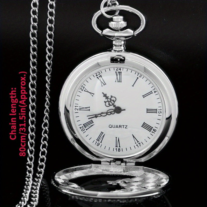 Chinese Characteristic Dragon Shaped Pocket Watch High Quality Necklace Timing Pendant Jewelry Gift Clock Christmas Birthday Present