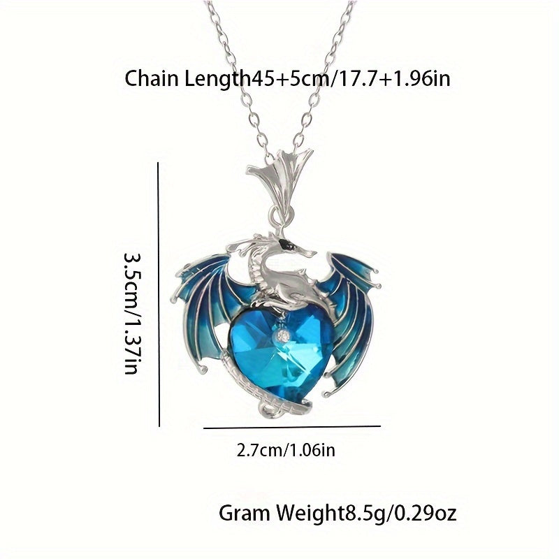 2pcs Fashion Dragon Pendant Necklace, Suitable for Couples, Daily Wear, And Special Occasions