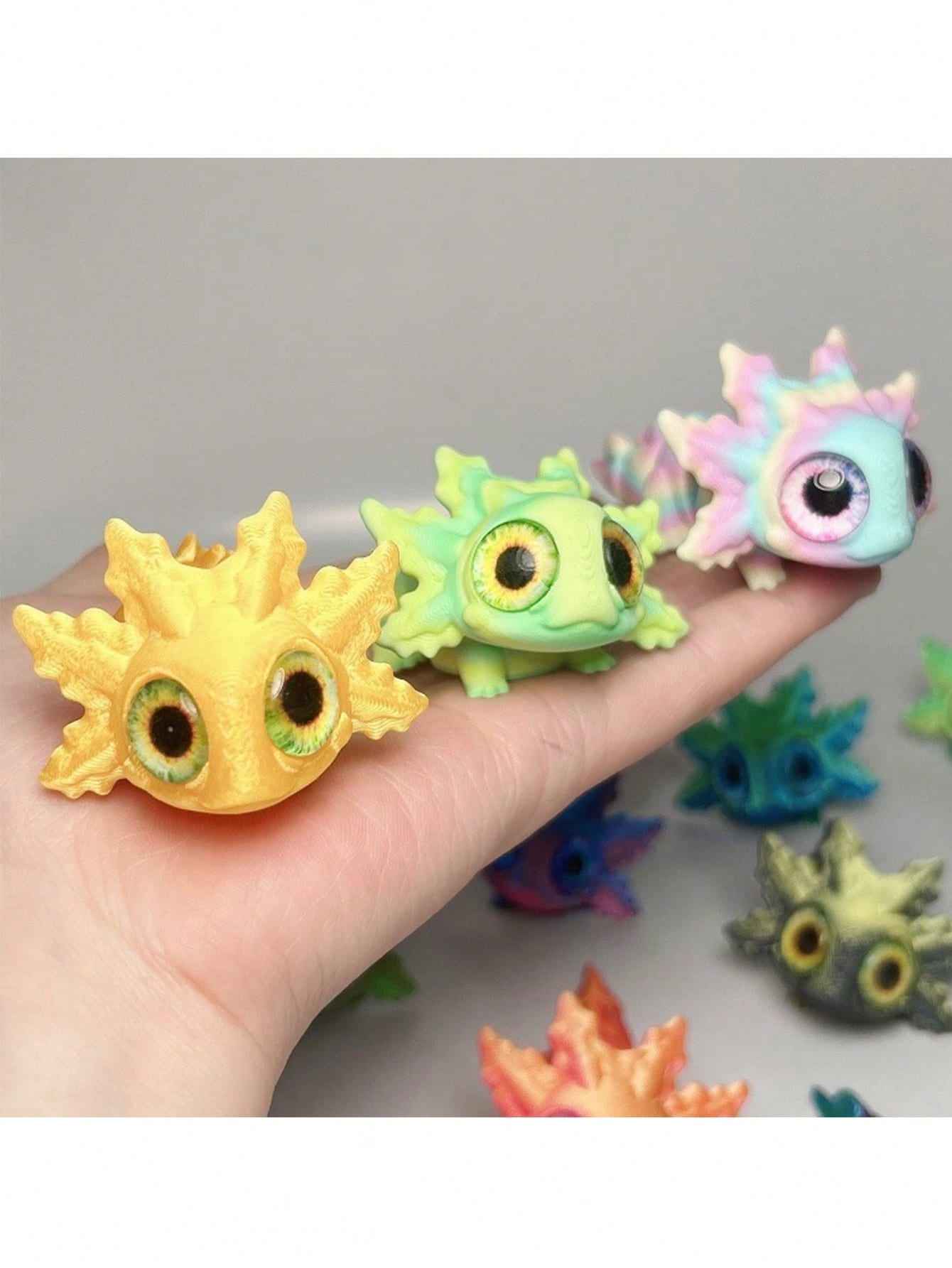 3D-Printed Salamander – Movable Joints, Realistic Eyes, Bright Colours, Durable Plastic Mini Collectible Suitable For Teenagers And Adults, Unique Gift Idea, Mini Toy Gift - Pedlar's Attic