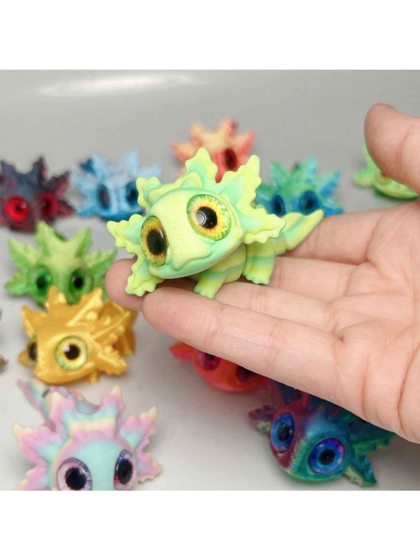 3D-Printed Salamander – Movable Joints, Realistic Eyes, Bright Colours, Durable Plastic Mini Collectible Suitable For Teenagers And Adults, Unique Gift Idea, Mini Toy Gift - Pedlar's Attic