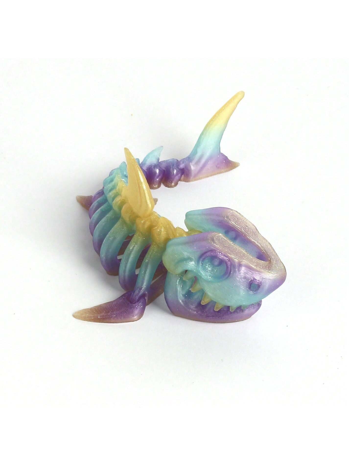 1pc 3D Printed Shark Skeleton Articulated Toy, Creative Decor Piece, Holiday/Birthday Gift For Him/Her, Perfect Present - Pedlar's Attic