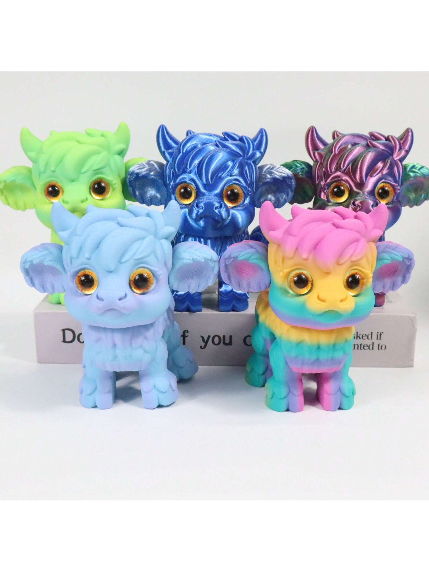 1pc 3D Printed Yak Statue, Home Decor, Figurine With Realistic Eyes And Movable Joints, Suitable For Halloween, Christmas Gifts, Various Occasions, 3D Printed Animal Decoration - Pedlar's Attic