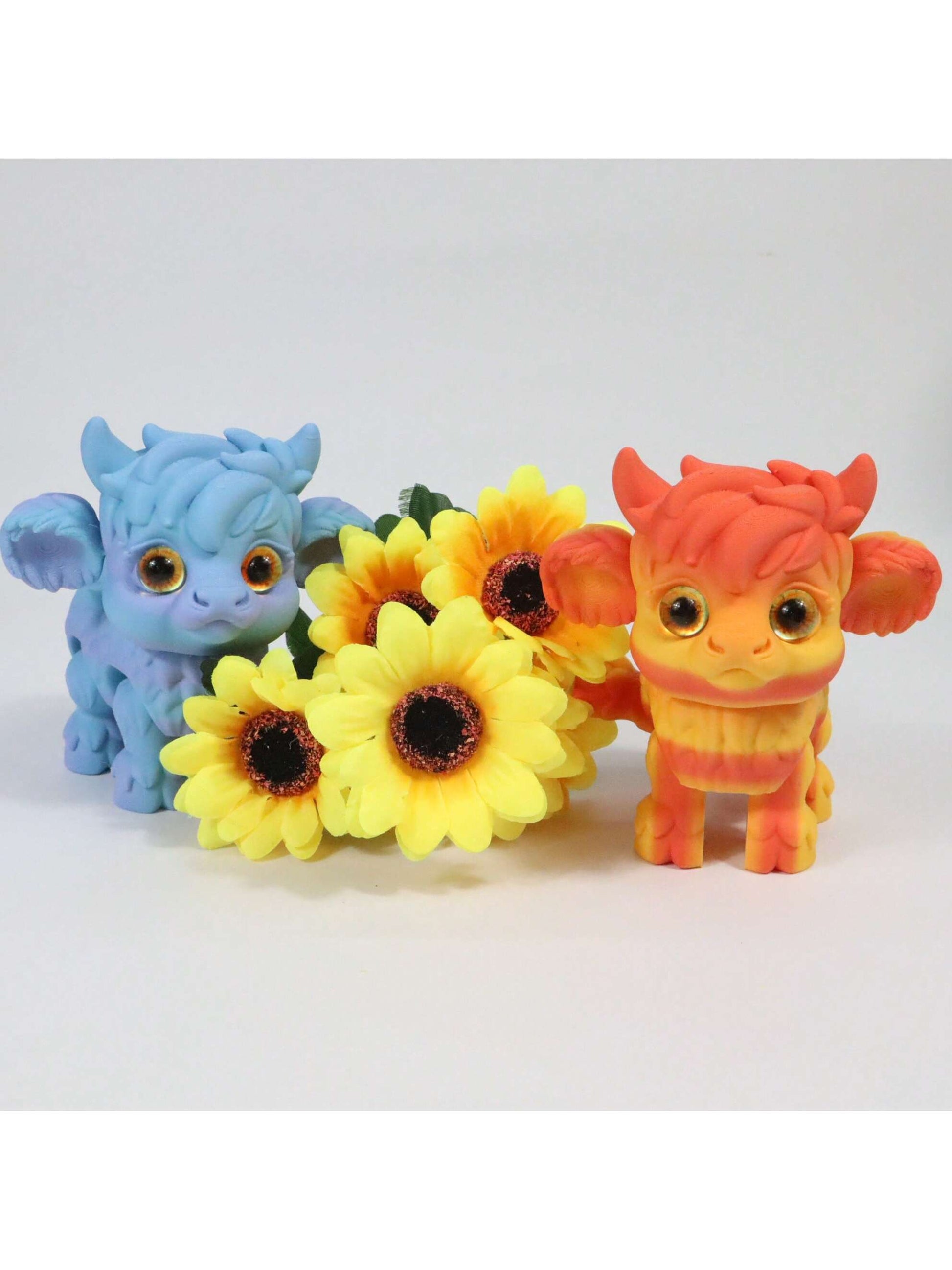 1pc 3D Printed Yak Statue, Home Decor, Figurine With Realistic Eyes And Movable Joints, Suitable For Halloween, Christmas Gifts, Various Occasions, 3D Printed Animal Decoration - Pedlar's Attic