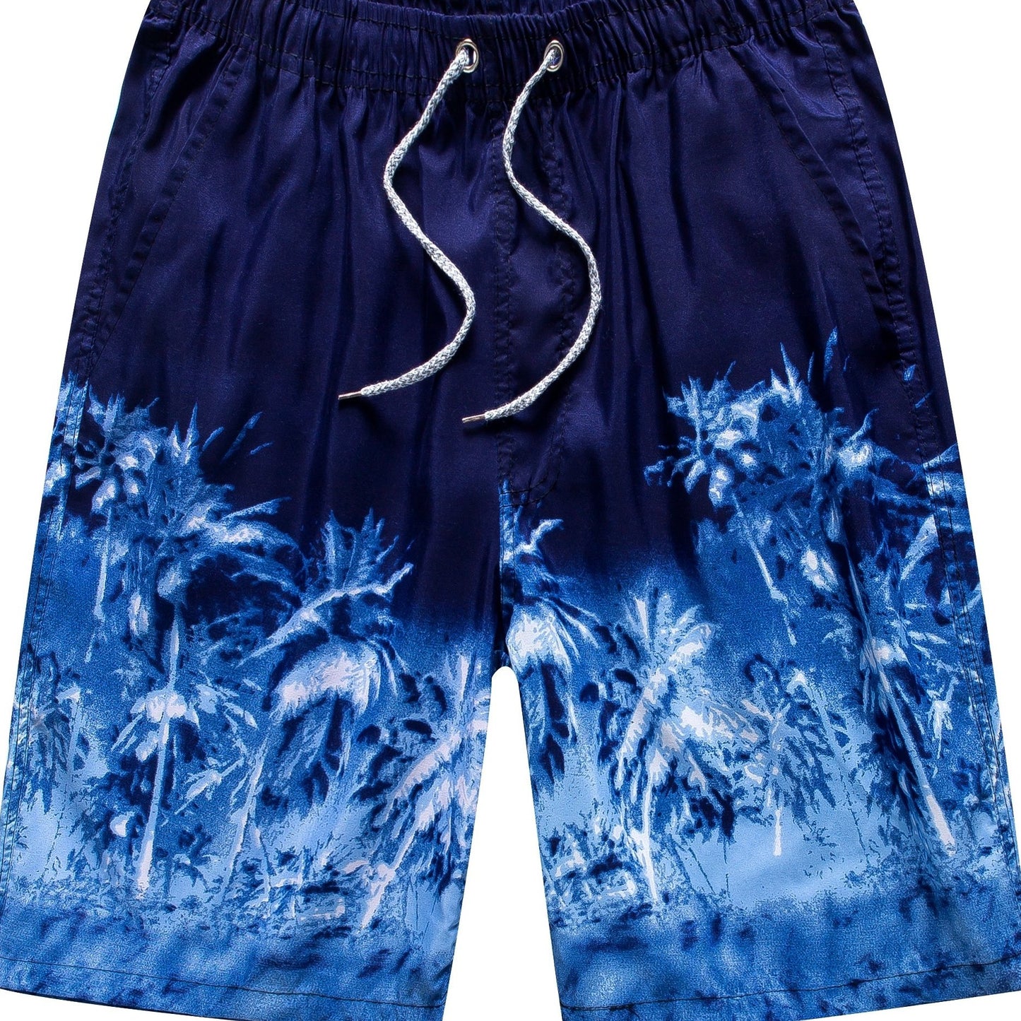 Mens Palm Tree Tropical Swim Trunks - Fast-drying Board Shorts with Mesh Lining - Adjustable Drawstring Waist for Swimming, Surfing, and Summer Beach Fun - Perfect for Pool, Vacation, and Beachwear