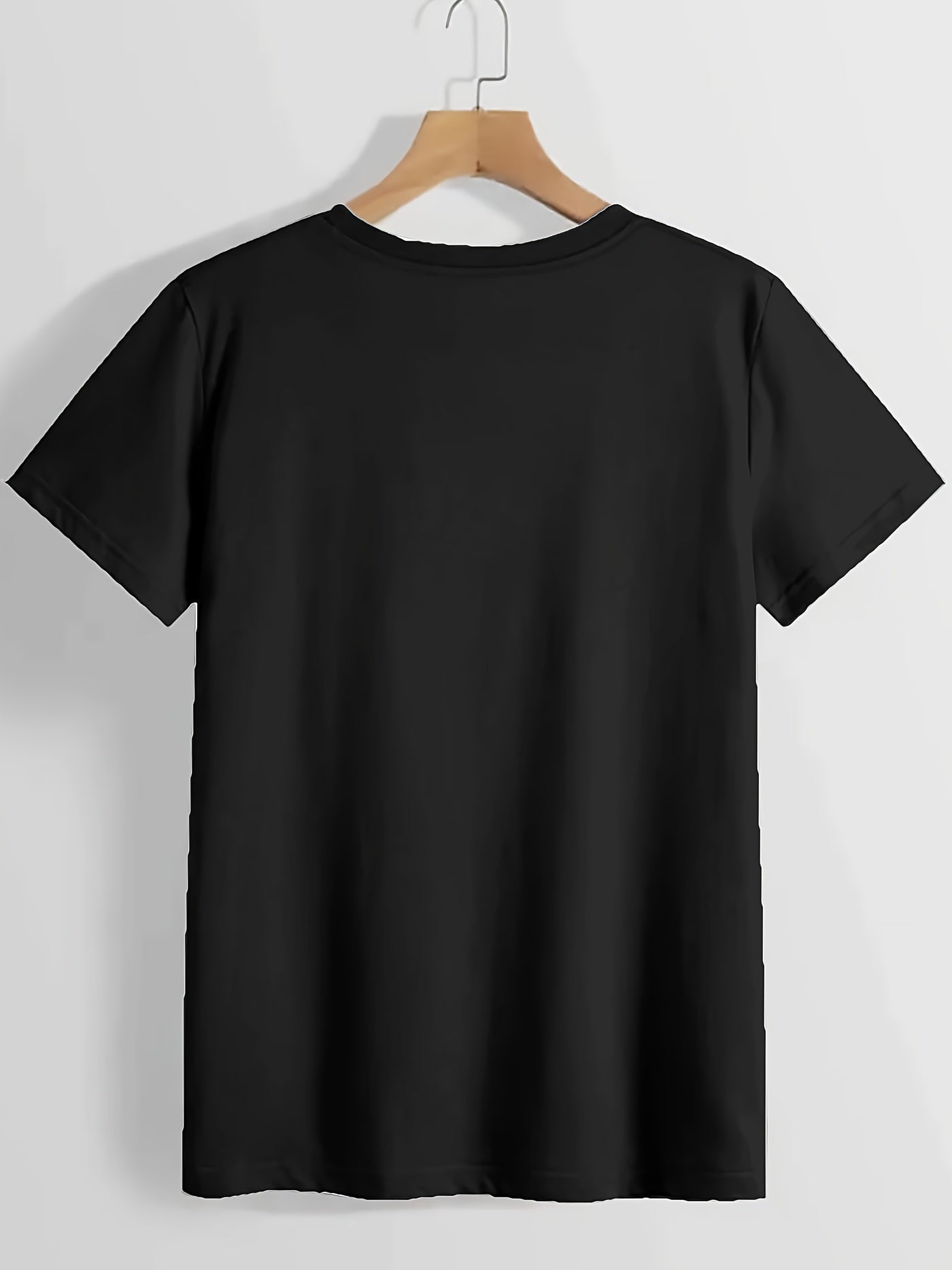 Fashionable Letter Print Women'S T-shirt - Comfortable And Relaxing, Round Neck, Suitable For All Seasons, Elegant And Casual Top, Shipped Locally, Pure Top For Summer, Essential For Elegant Parties In Summer