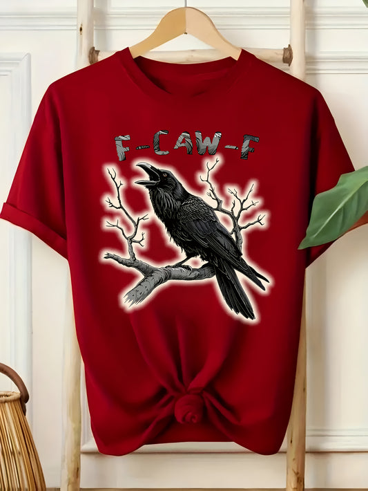 Fashionable Letter Print Women'S T-shirt - Comfortable And Relaxing, Round Neck, Suitable For All Seasons, Elegant And Casual Top, Shipped Locally, Pure Top For Summer, Essential For Elegant Parties In Summer