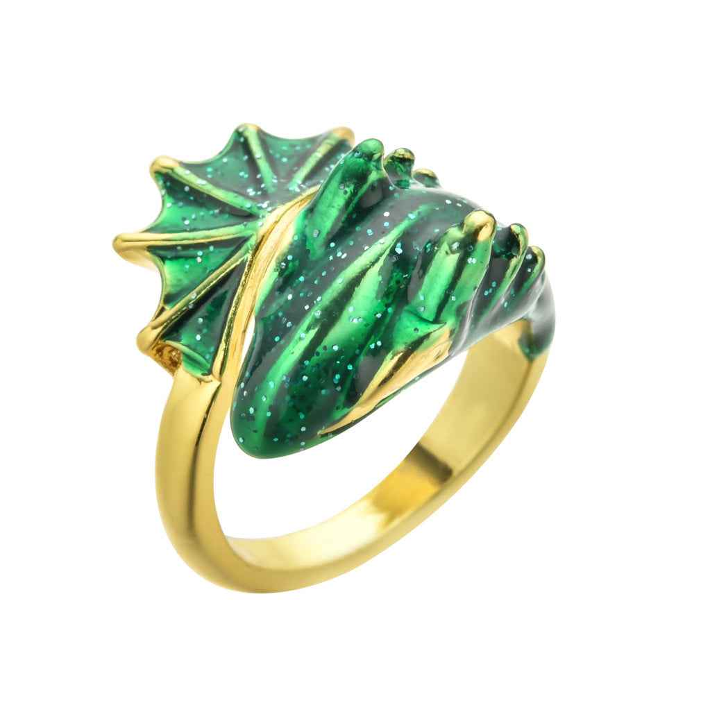 Jade Dragon Ring Lucky Finger Pet Ring Adjustable Opening Vintage Delicate Ring - Pedlar's Attic