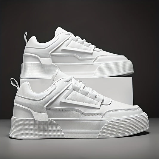 Mens Minimalist Skate Shoes - Lightweight & Fashionable Platform Sneakers - Breathable, Non-Slip, and Durable - Ideal for Casual Wear and Skating - Designed for Style and Performance