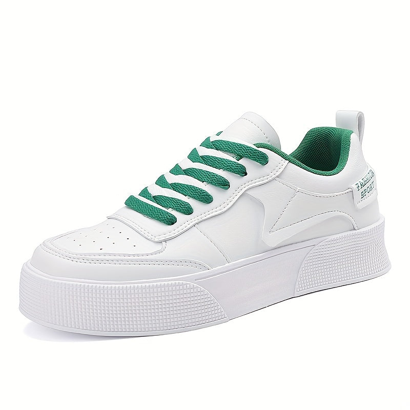 Mens Minimalist Skate Shoes - Lightweight & Fashionable Platform Sneakers - Breathable, Non-Slip, and Durable - Ideal for Casual Wear and Skating - Designed for Style and Performance