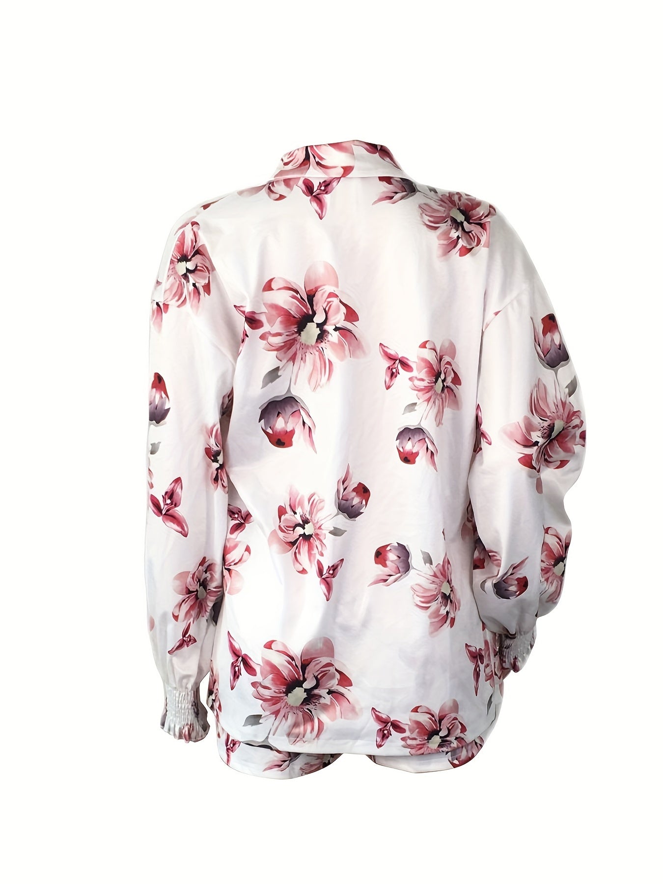 3pcs Vibrant Summer Women's Outfit: Sexy Red Halter Top & Floral Print Shorts Set with Sheer Long Sleeve Shirt - Polyester Blend, Machine Washable, Perfect for Vacation, Sexy, New Style, Print, 3pcs Set, Women's Clothing