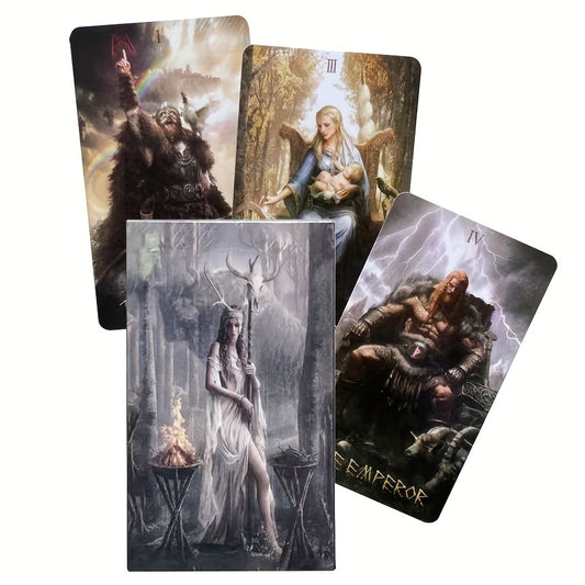 Runic Tarot Oracle Cards - Standard Edition, Strategy Board Game for Family Gatherings & Fortune Telling
