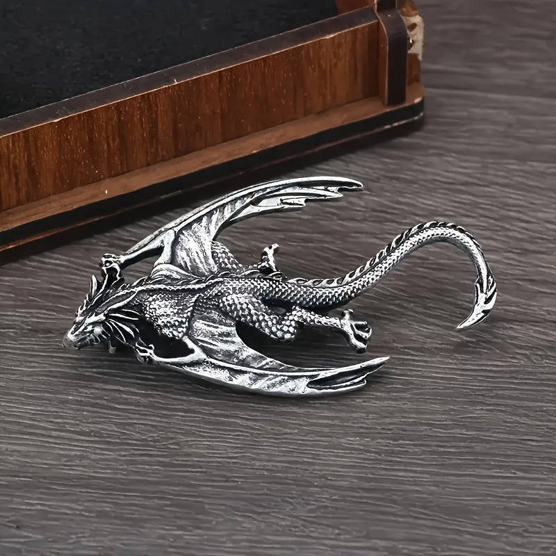 3pcs Retro Mythical Beast Fire-Breathing Dragon Brooch Suitable For Men And Women Fashion Personalized Clothing Pin Punk Jewelry