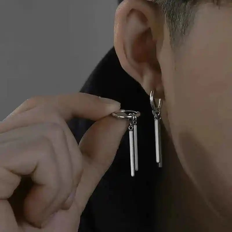 Cross Drop Earrings - Long Tassel Design for Bold Style - Pedlar's Attic