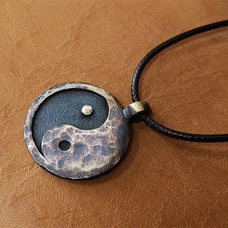 Vintage Yin Yang Charm Pendant Necklace For Women Men Party Jewelry Gift Chinese Tai Chi Necklace