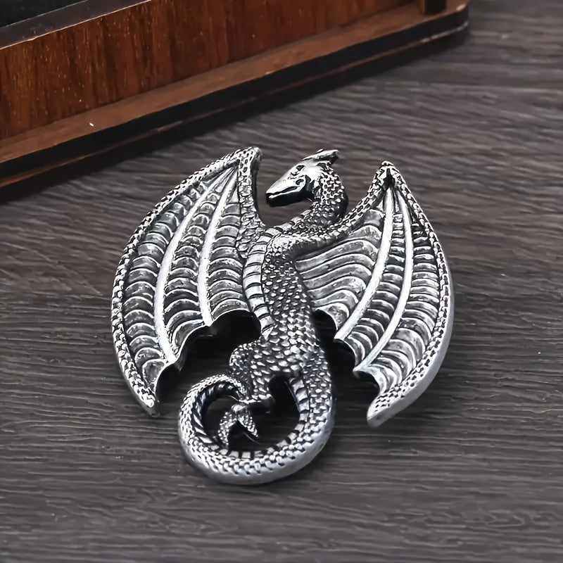 3pcs Retro Mythical Beast Fire-Breathing Dragon Brooch Suitable For Men And Women Fashion Personalized Clothing Pin Punk Jewelry