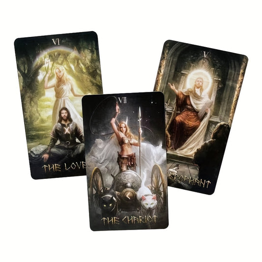 Runic Tarot Oracle Cards - Standard Edition, Strategy Board Game for Family Gatherings & Fortune Telling