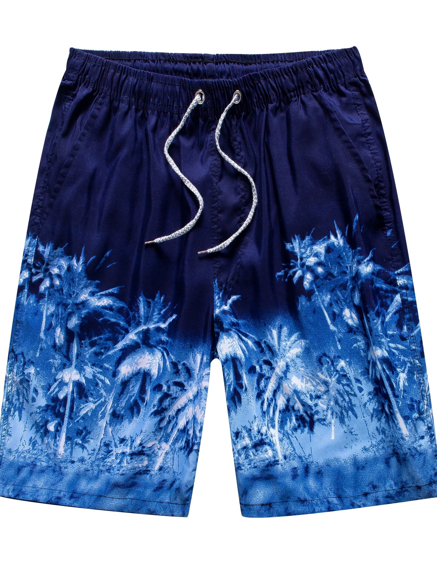 Mens Palm Tree Tropical Swim Trunks - Fast-drying Board Shorts with Mesh Lining - Adjustable Drawstring Waist for Swimming, Surfing, and Summer Beach Fun - Perfect for Pool, Vacation, and Beachwear