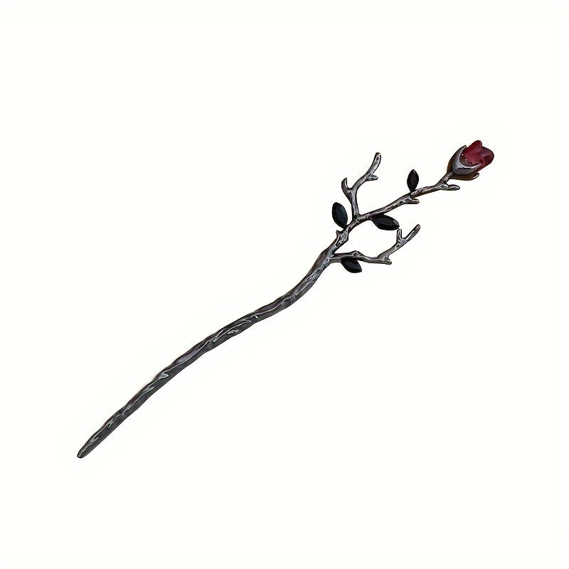 1pc Gothic Style Hair Pin Rose Vine Decoration Hair Dish Stylish Hair Decorative Accessories For Women