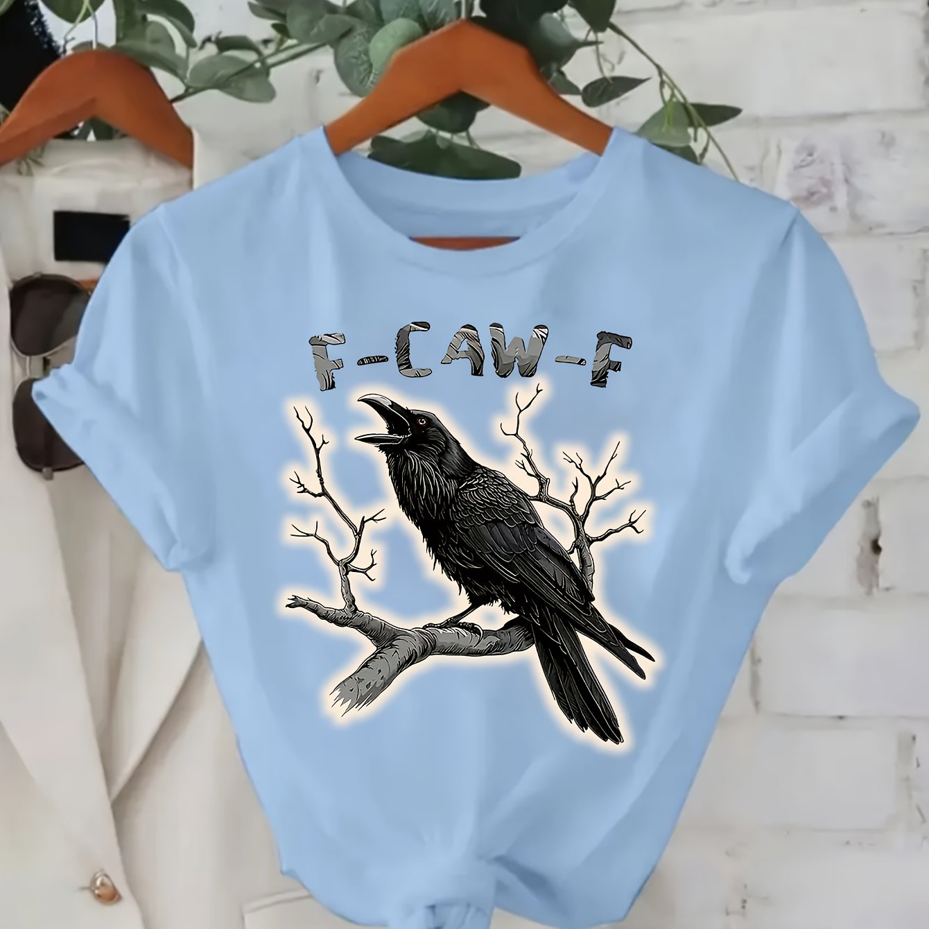 Fashionable Letter Print Women'S T-shirt - Comfortable And Relaxing, Round Neck, Suitable For All Seasons, Elegant And Casual Top, Shipped Locally, Pure Top For Summer, Essential For Elegant Parties In Summer