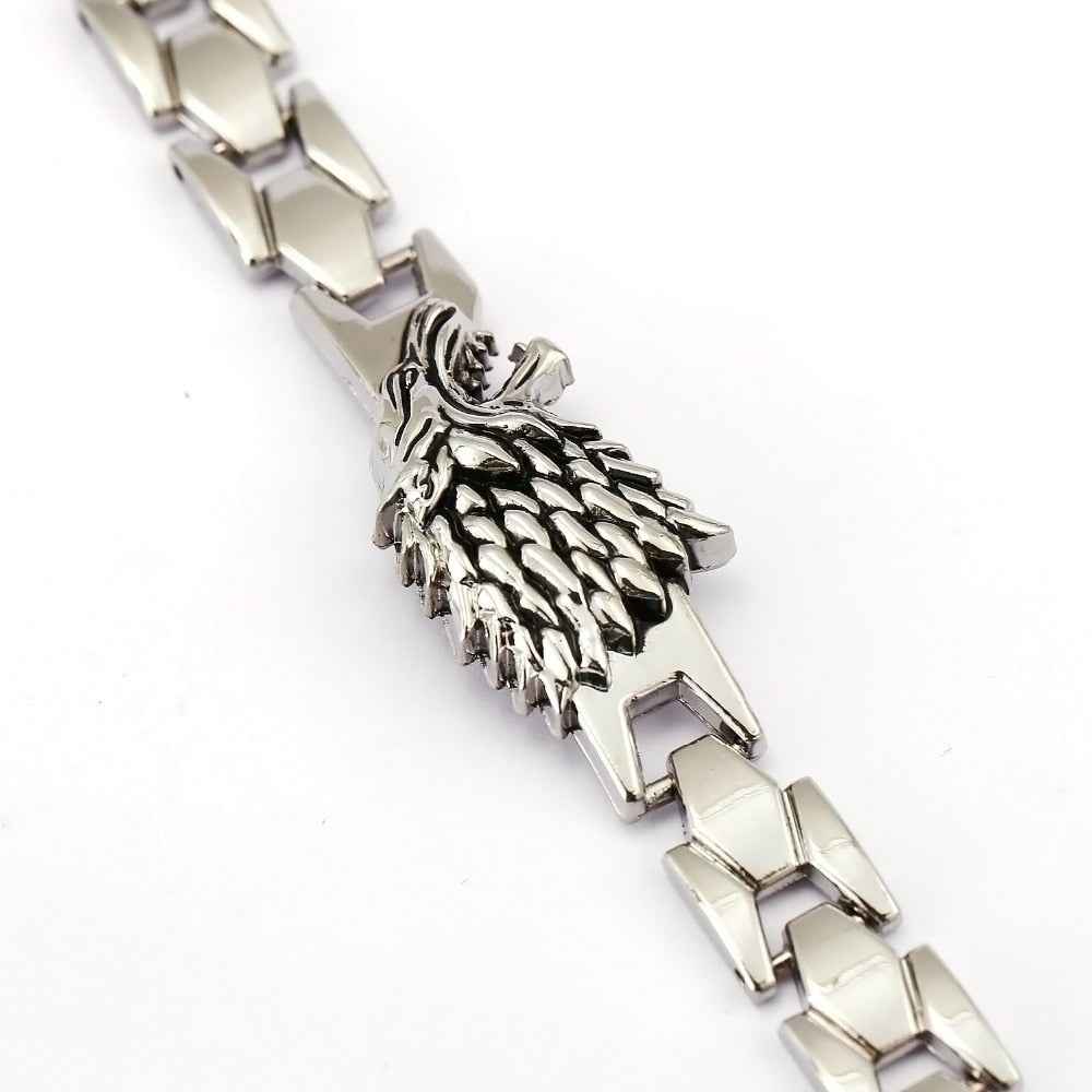 Wolf Bracelets & Bangles Zinc Alloy Chain Silver Bracelet - Pedlar's Attic