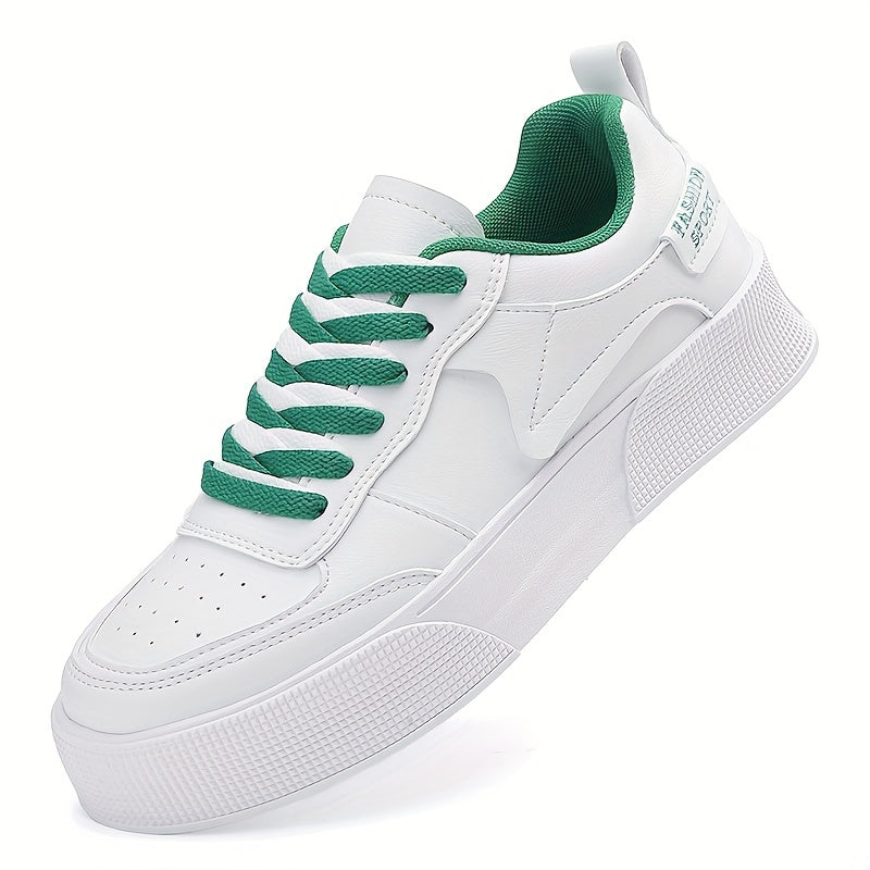 Mens Minimalist Skate Shoes - Lightweight & Fashionable Platform Sneakers - Breathable, Non-Slip, and Durable - Ideal for Casual Wear and Skating - Designed for Style and Performance