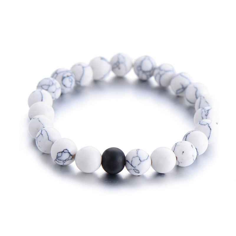 Couples Distance Bracelets Set - Classic Yin Yang Natural Stone Beaded Bracelets for Men & Women - Pedlar's Attic