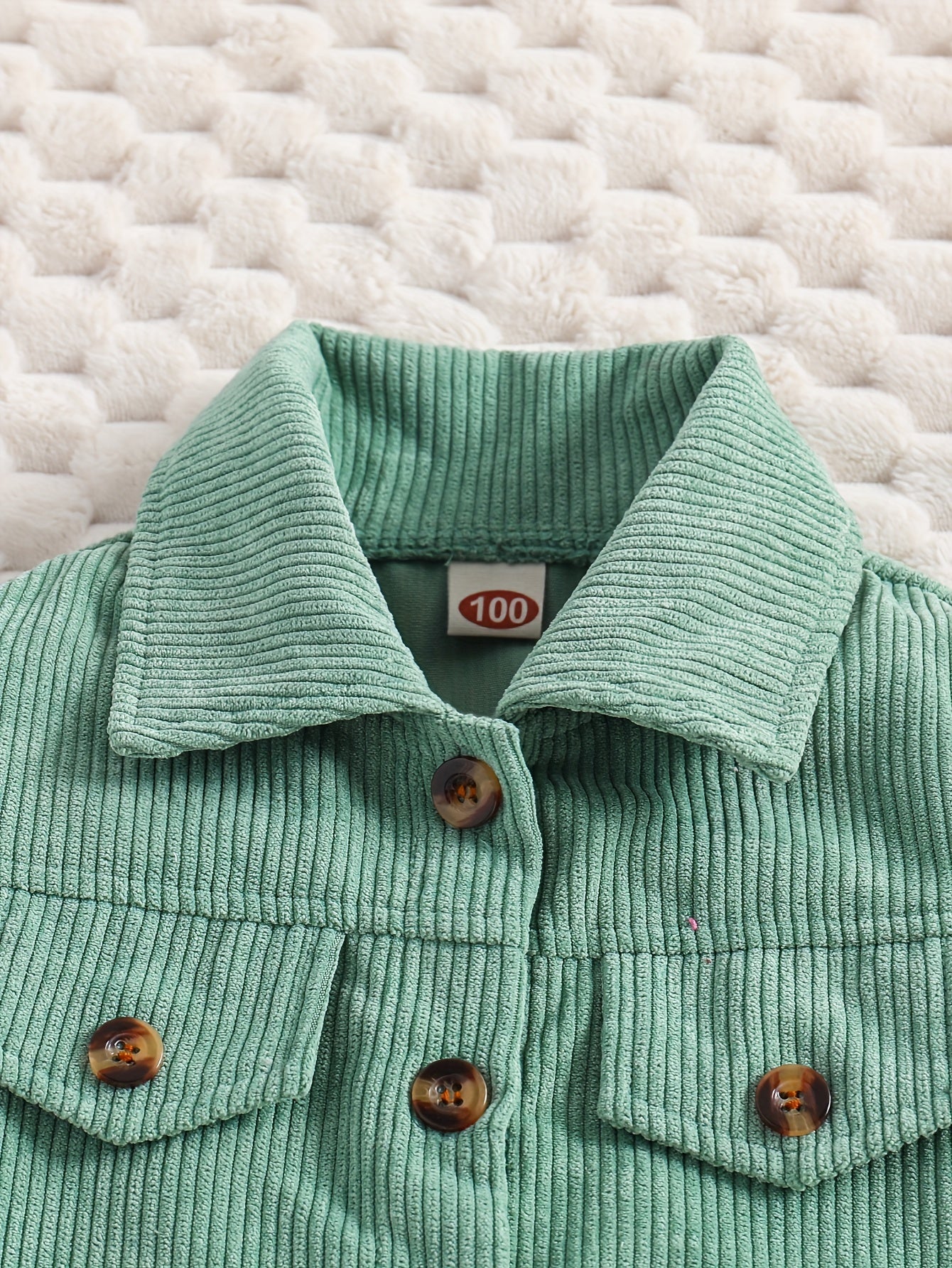 Girl's Casual Outfit 2pcs, Corduroy Jacket & Floral Pattern Dress Set, Kid's Clothes For Spring Autumn Summer