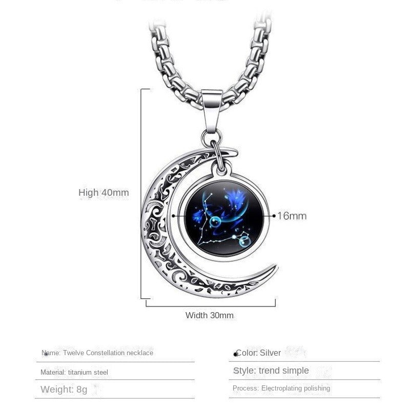 The Zodiac, Necklace for Men Stainless Steel Mens Necklaces Set Jewelry Gifts With Chain And Pendant, Multiple styles