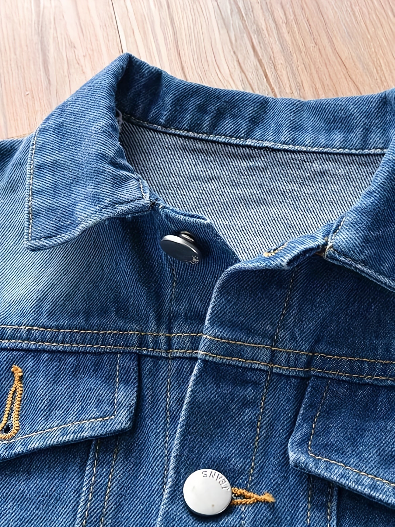 Girls Trendy Denim Jacket - Casual Solid Colors for Spring & Autumn - Lightweight, Comfortable, Stylish Choice for Kid Girls