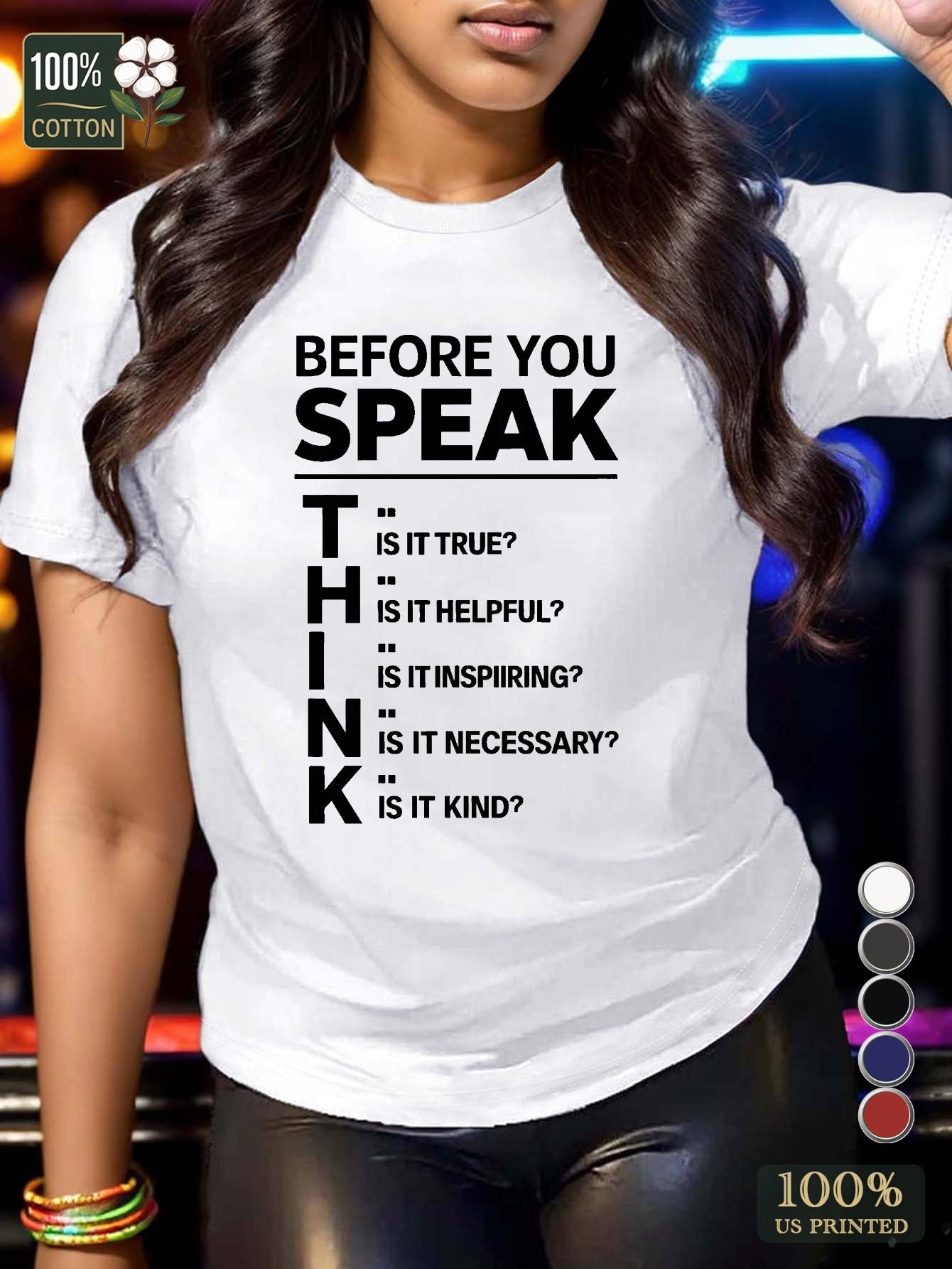 Fashionable Women's T-shirt - Comfortable, Loose And Round Neck, Suitable for All Seasons, Elegant And Casual Top, Local Delivery, A Must-have Summer Pure Cotton Party Style. Simple Women's T-shirt, Comfortable Style, Printed