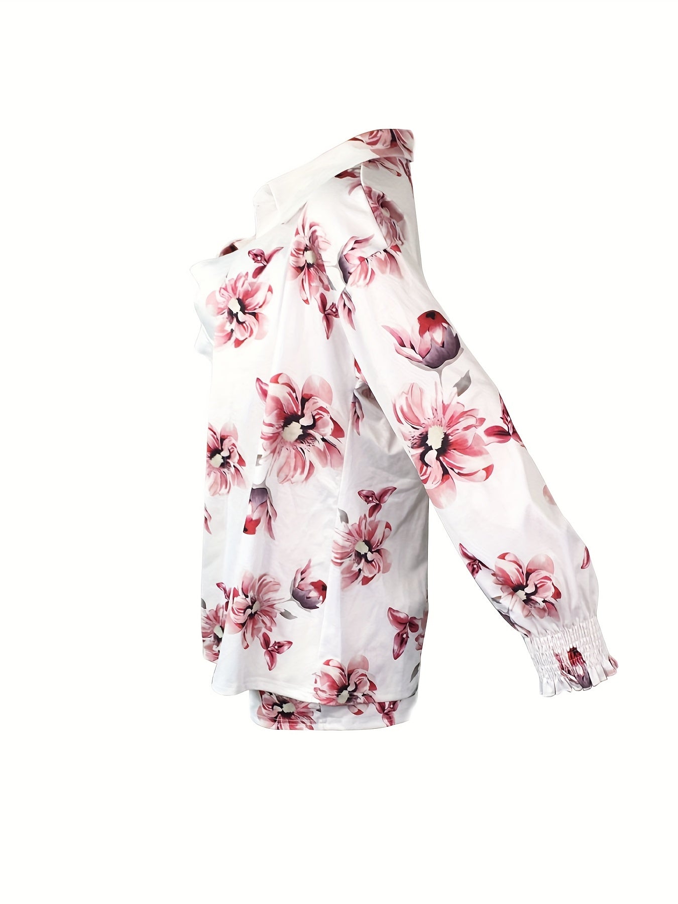 3pcs Vibrant Summer Women's Outfit: Sexy Red Halter Top & Floral Print Shorts Set with Sheer Long Sleeve Shirt - Polyester Blend, Machine Washable, Perfect for Vacation, Sexy, New Style, Print, 3pcs Set, Women's Clothing
