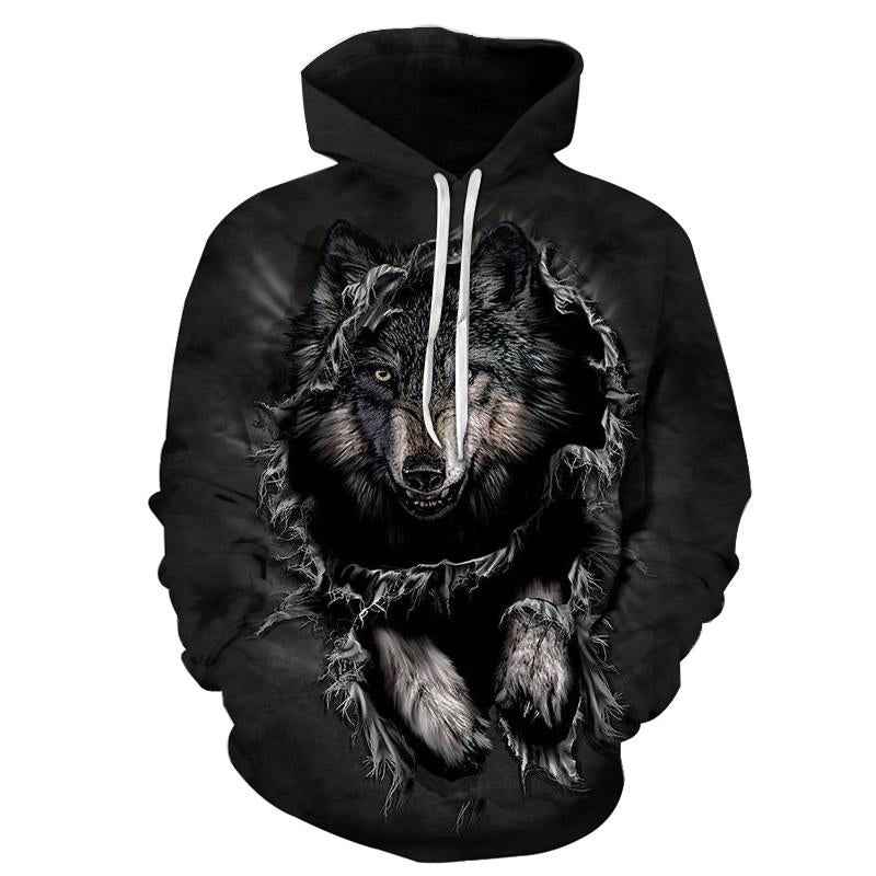 Mountain Wolf Hoodies 3D Men Women Sweatshirt Pullover - Pedlar's Attic