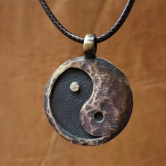 Vintage Yin Yang Charm Pendant Necklace For Women Men Party Jewelry Gift Chinese Tai Chi Necklace