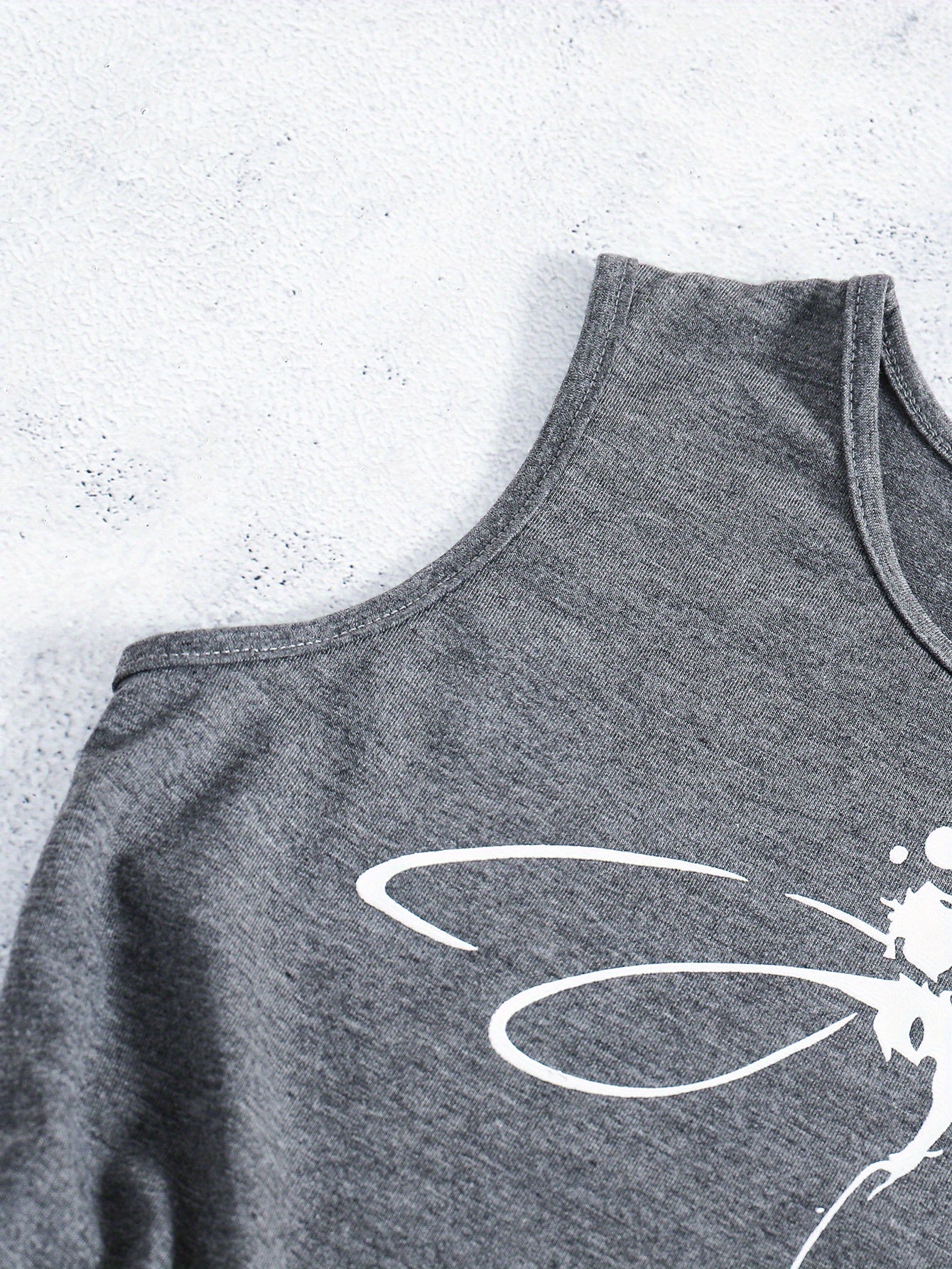 Girls Casual Dragonfly Print Crew Neck Sleeveless T-shirt Top For Summer Gift Outdoor Party