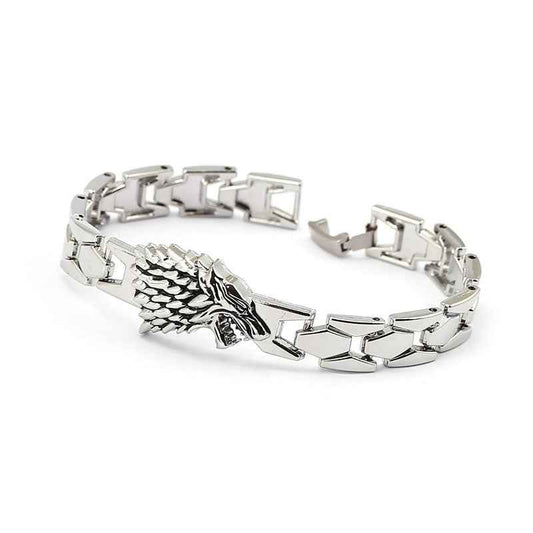 Wolf Bracelets & Bangles Zinc Alloy Chain Silver Bracelet - Pedlar's Attic