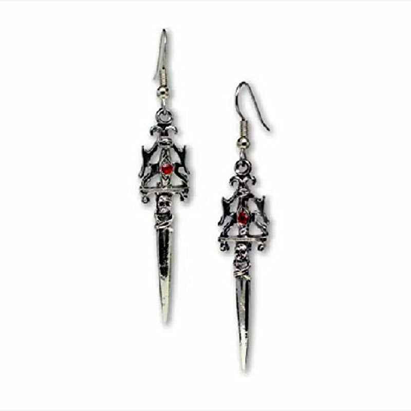 New Gothic Skull Sword Earrings and Earrings Wish New Jewelry - Pedlar's Attic