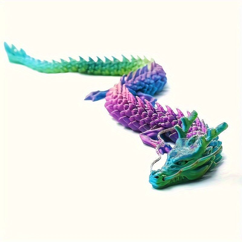 Exquisite 23.62inch 3D Printed Dragon Beads Ornament Figurine - Intricately Detailed Collectible Masterpiece with Vibrant Colors and Textures - Ideal Gift for Creative Collectors, Dragon Enthusiasts, and Fantasy Fans