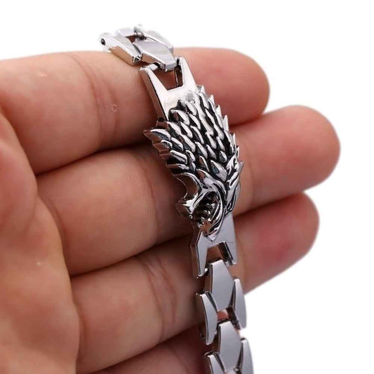 Wolf Bracelets & Bangles Zinc Alloy Chain Silver Bracelet - Pedlar's Attic